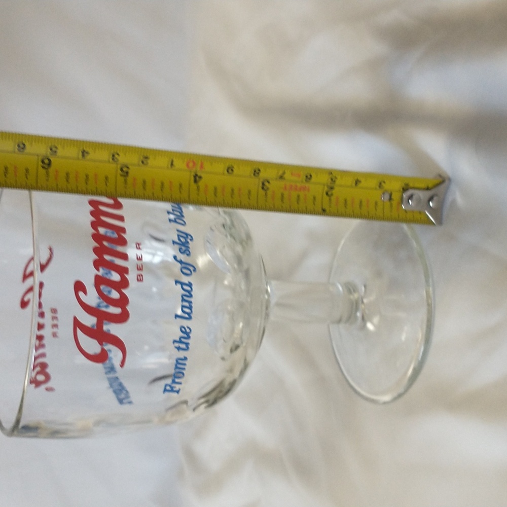 Vintage Hamms Thumbprint Beer Glass Goblet - Picture 5 of 5